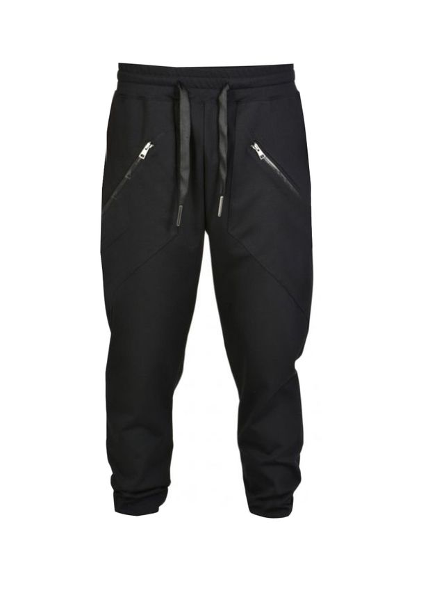 La Haine Inside Us Spodnie "Avelli" | P2303 3M | AVELLI | Mężczyzna | Czarny. Okazja: na co dzień. Kolor: czarny. Materiał: nylon, wiskoza, elastan. Styl: casual