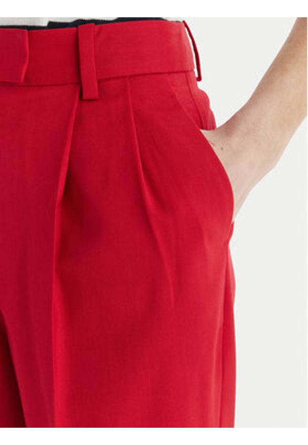 TOMMY HILFIGER - Tommy Hilfiger Spodnie materiałowe Timeless WW0WW48352 Różowy Straight Fit. Kolor: różowy. Materiał: syntetyk