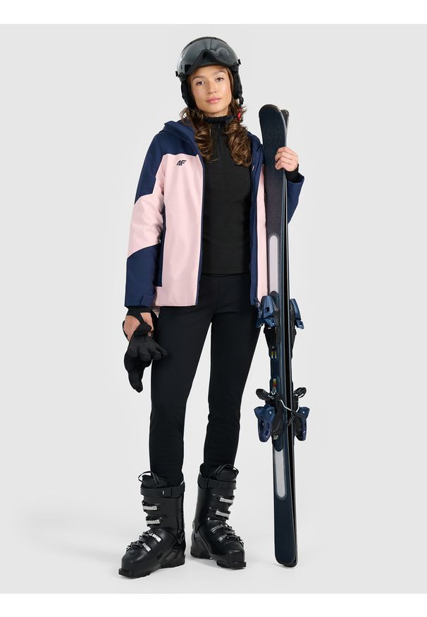 4f - 4F Kurtka narciarska membrana 8000 damska - różowa XXL. Kolor: różowy. Materiał: poliester, materiał. Sezon: zima