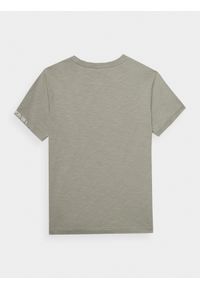 outhorn - T-shirt regular z nadrukiem męski Outhorn - oliwkowy. Okazja: na co dzień. Kolor: turkusowy. Materiał: bawełna, dzianina. Długość rękawa: krótki rękaw. Długość: krótkie. Wzór: nadruk. Styl: casual #2