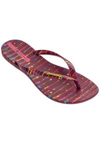 Japonki damskie Ipanema Wave Art Fem. Kolor: czerwony. Materiał: materiał, syntetyk