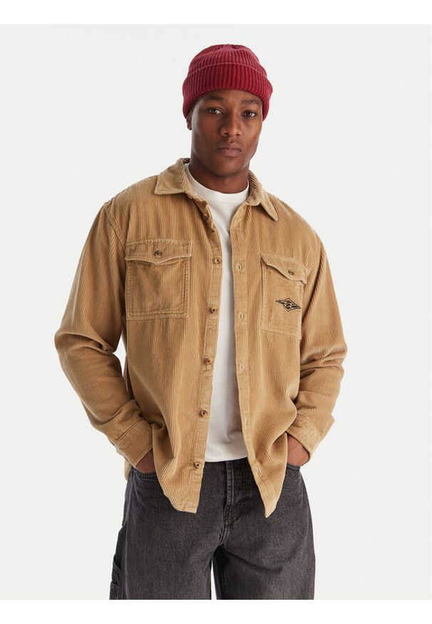 Billabong Koszula Bong Days EBYWT03015 Khaki Regular Fit. Kolor: brązowy. Materiał: bawełna, sztruks