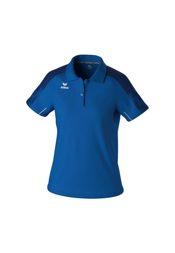 ERIMA - Damska koszulka polo Erima Evo Star. Typ kołnierza: polo. Kolor: niebieski. Długość rękawa: raglanowy rękaw. Sport: piłka nożna
