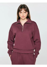 Big-Star - bluza damska z golfem bordowa dariana 604. Typ kołnierza: golf. Kolor: czerwony. Materiał: bawełna, dzianina. Styl: sportowy #1