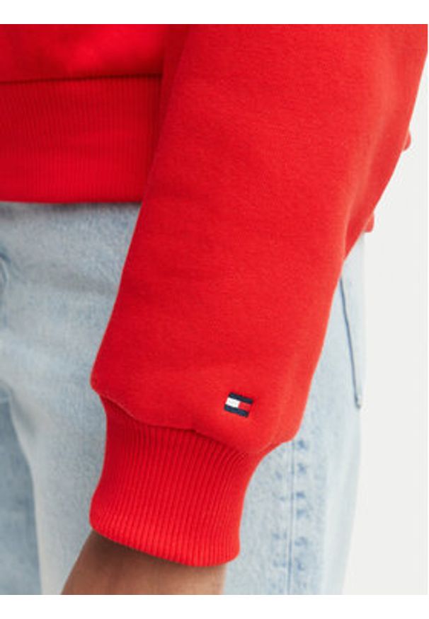 TOMMY HILFIGER - Tommy Hilfiger Bluza WW0WW47832 Czerwony Regular Fit. Kolor: czerwony. Materiał: bawełna