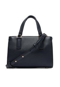 TOMMY HILFIGER - Tommy Hilfiger Torebka Th Daily Mini Tote Corp AW0AW18642 Granatowy. Kolor: niebieski. Materiał: skórzane #4