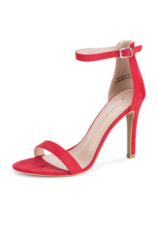 Jenny - JENNY Sandały SS13814 Czerwony. Kolor: czerwony. Materiał: materiał