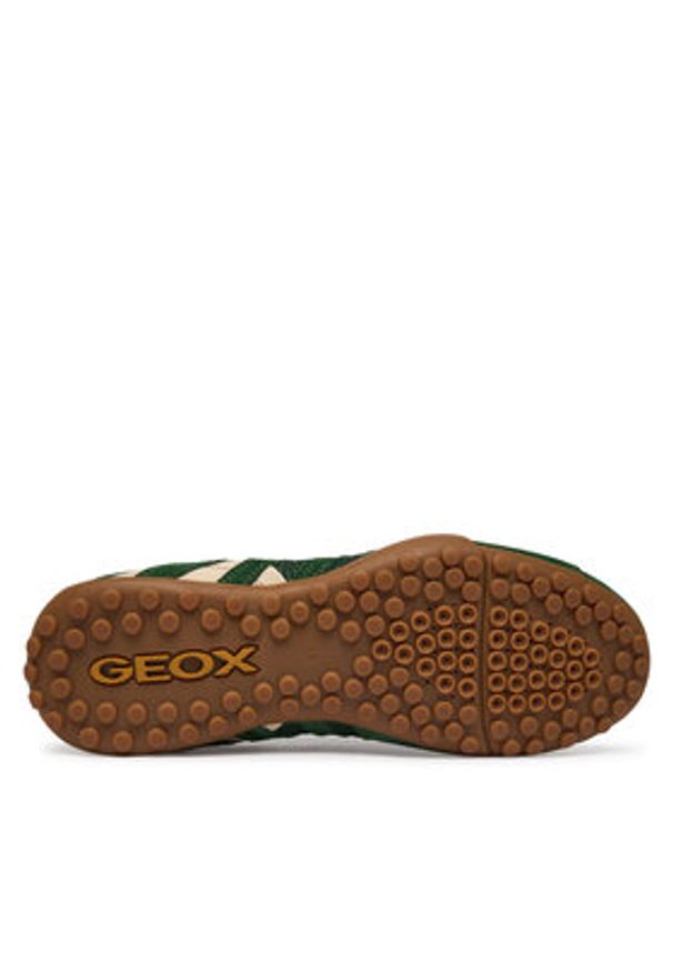 Geox Sneakersy U Snake Original U55MNA 02214 C3000 Zielony. Kolor: zielony. Materiał: skóra, zamsz