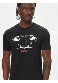 Hugo - HUGO T-Shirt Dobero 50542734 Czarny Regular Fit. Kolor: czarny. Materiał: bawełna