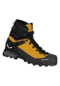 Buty trekkingowe męskie Salewa Ortles Ascent Mid Gtx. Wysokość cholewki: za kostkę. Kolor: żółty. Materiał: zamsz, materiał, syntetyk. Szerokość cholewki: normalna