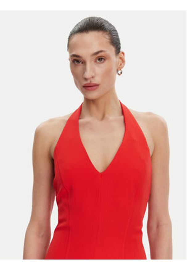 ACCESS FASHION Sukienka koktajlowa 53-3403-218 Czerwony Regular Fit. Kolor: czerwony. Materiał: syntetyk. Styl: wizytowy