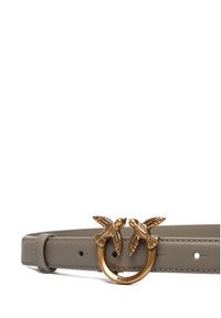 Pinko - PINKO Pasek Damski Love Berry H2 Belt AI 25-26 PLT01 100143 A0F1 Szary. Kolor: szary. Materiał: skóra #2