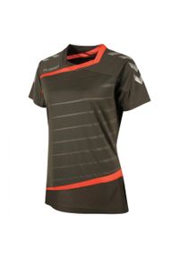 T-shirt damski Koszulka sportowa Hummel Tech 2 Poly Jersey Women. Kolor: szary, pomarańczowy, wielokolorowy. Materiał: jersey