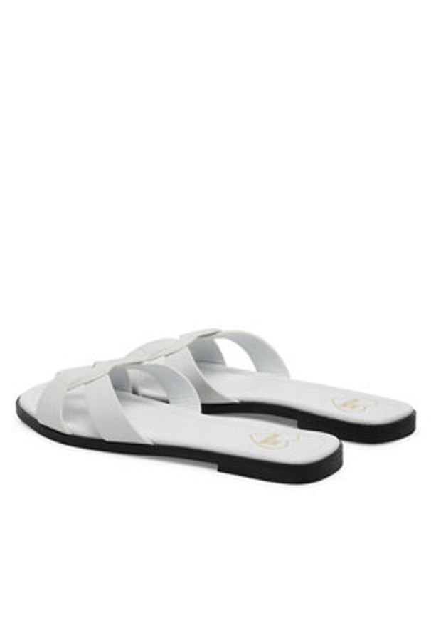 Love Moschino - LOVE MOSCHINO Klapki JA28092G1MIA0100 Biały. Kolor: biały. Materiał: skóra