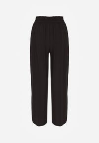 Born2be - Czarne Spodnie Sharrill. Kolor: czarny. Materiał: wiskoza. Długość: długie. Wzór: jednolity, gładki, aplikacja. Styl: elegancki #4