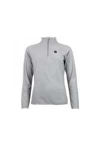 PEAK MOUNTAIN - Damski polar 1/2 zip Peak Mountain Micro. Kolor: szary. Materiał: polar. Sport: turystyka piesza