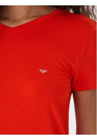 Emporio Armani T-Shirt EW000409 AF19024 U5029 Koralowy Regular Fit. Kolor: pomarańczowy. Materiał: bawełna #3