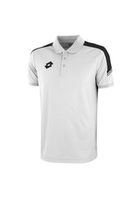Koszulka piłkarska polo dla dorosłych LOTTO ELITE PLUS POLO PQ. Typ kołnierza: polo. Kolor: biały. Sport: piłka nożna