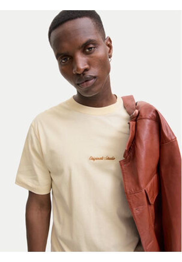 Jack & Jones T-Shirt Norrebro 12282892 Écru Relaxed Fit. Materiał: bawełna