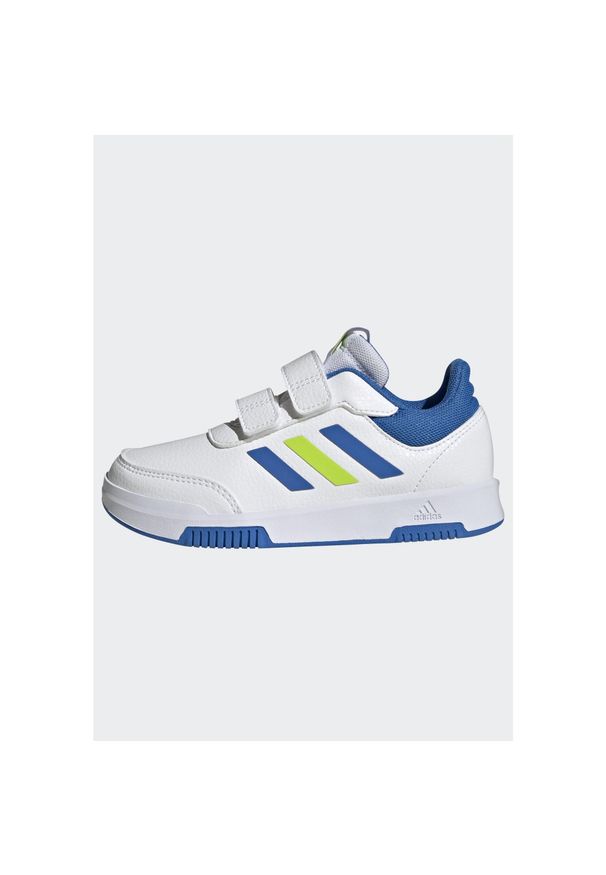 Adidas - Buty sportowe dla dzieci ADIDAS Tensaur. Okazja: na uczelnię. Zapięcie: rzepy. Kolor: niebieski, wielokolorowy, biały. Materiał: kauczuk. Sport: turystyka piesza