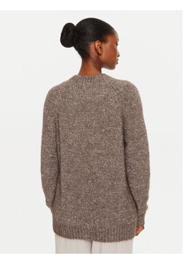 Marella Sweter Sapri 2423366155 Beżowy Regular Fit. Kolor: beżowy. Materiał: syntetyk