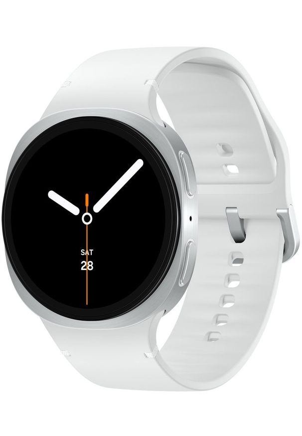 SAMSUNG - Samsung Galaxy Watch 8 3,81 cm (1.5") AMOLED 44 mm Cyfrowy 480 x 480 px Ekran dotykowy Srebrny Wi-Fi GPS. Rodzaj zegarka: cyfrowe. Kolor: srebrny