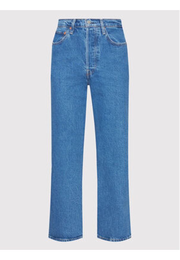 Levi's® Jeansy Ribcage Ankle 72693-0117 Niebieski Straight Fit. Kolor: niebieski