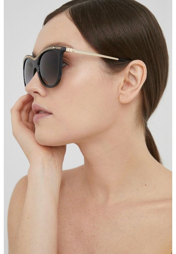 Michael Kors Okulary przeciwsłoneczne 0MK2141 damskie kolor czarny. Kolor: czarny