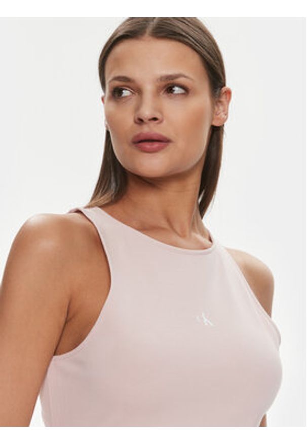 Calvin Klein Jeans Sukienka letnia Racerback Milano J20J223067 Różowy Slim Fit. Kolor: różowy. Materiał: syntetyk. Sezon: lato