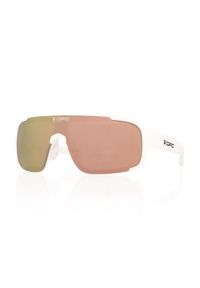 OPC - Okulary przeciwsłoneczne ALL ROUND JET I Matt White/ Gold REVO + ETUI. Kolor: żółty, wielokolorowy, różowy, biały