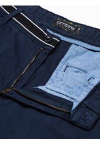 Ombre Clothing - Spodnie męskie chino P156 - granatowe - XXL. Okazja: na co dzień. Kolor: niebieski. Materiał: elastan, bawełna, tkanina. Styl: casual, klasyczny