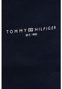 TOMMY HILFIGER - Tommy Hilfiger spodnie dresowe kolor granatowy gładkie. Kolor: niebieski. Materiał: dresówka. Wzór: gładki #3