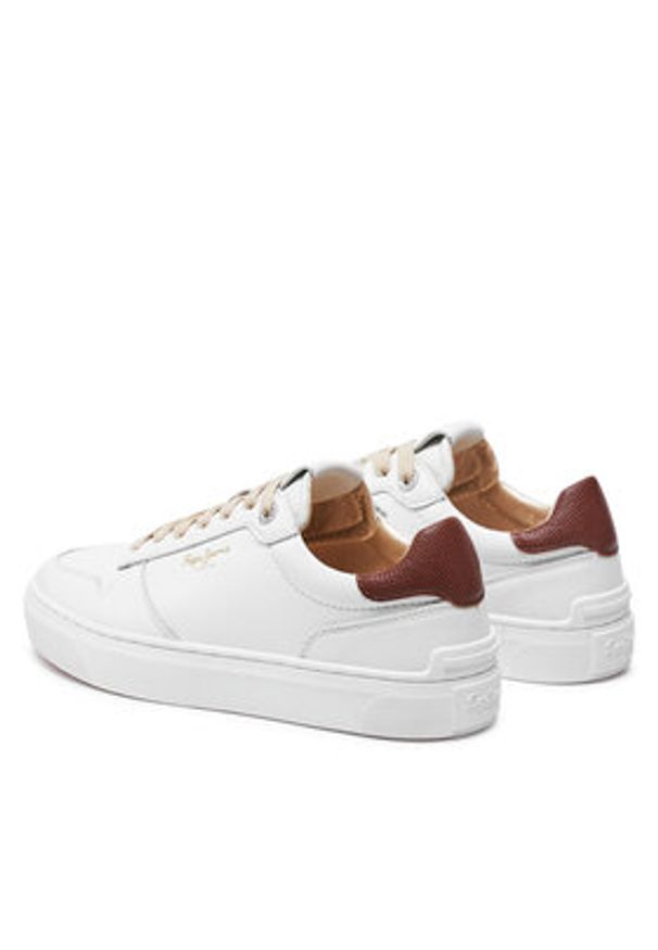 Pepe Jeans Sneakersy PLS00015 Biały. Kolor: biały. Materiał: skóra