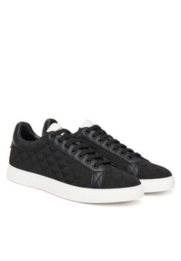 Emporio Armani Sneakersy EM003843 AF20003 MC012 Czarny. Kolor: czarny. Materiał: materiał