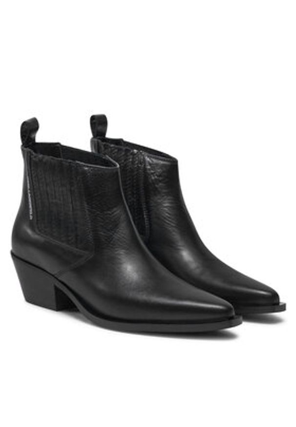 Karl Lagerfeld - KARL LAGERFELD Botki KL33244 Czarny. Kolor: czarny. Materiał: skóra