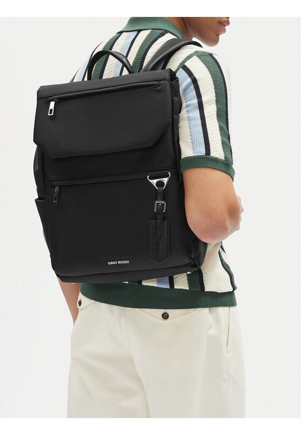 Gino Rossi Plecak 06A10818-1 Czarny. Kolor: czarny. Materiał: poliester