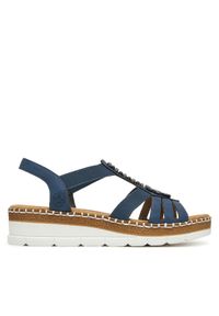 Rieker Sandały CEO-V1206-14 Granatowy. Kolor: niebieski. Materiał: materiał #1
