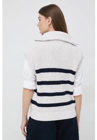 TOMMY HILFIGER - Tommy Hilfiger sweter bawełniany kolor beżowy ciepły z golfem. Typ kołnierza: golf. Kolor: beżowy. Materiał: bawełna. Długość: krótkie #3