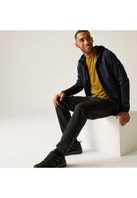 Regatta - Polar męski rozsuwany z kapturem Everet. Typ kołnierza: kaptur. Kolor: szary, wielokolorowy, brązowy. Materiał: polar. Sport: turystyka piesza #1