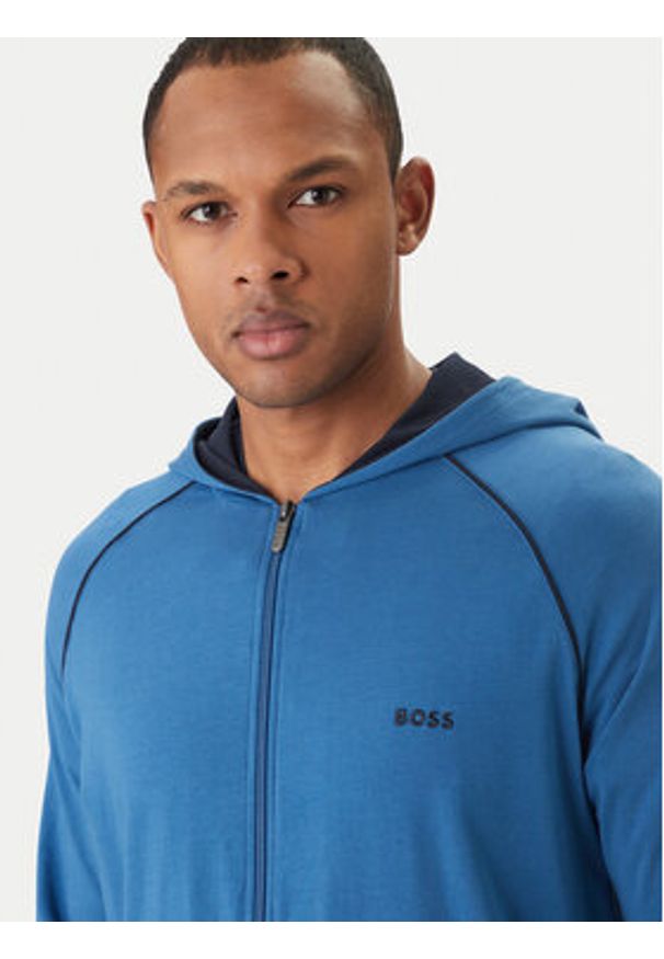 BOSS Bluza Mix&Match 50515313 Niebieski Regular Fit. Kolor: niebieski. Materiał: bawełna