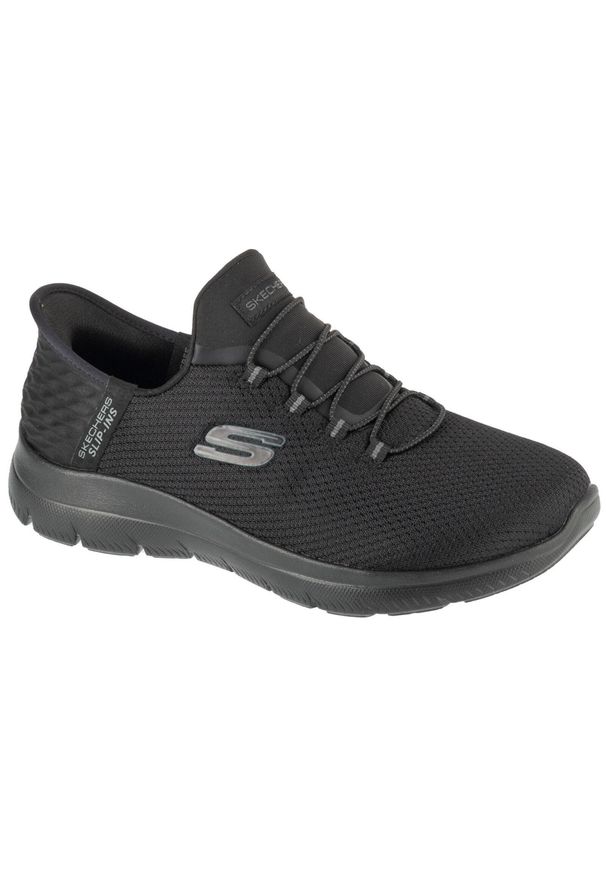 skechers - Buty sportowe Sneakersy damskie, Slip-Ins: Summits - Diamond Dream. Kolor: czarny. Sport: turystyka piesza