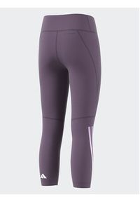 Adidas - adidas Legginsy Training AEROREADY 3-Stripes High-Rise 7/8 Optime Pocket Leggings IJ7122 Fioletowy. Kolor: fioletowy. Materiał: syntetyk #2