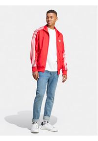 Adidas - adidas Bluza adicolor Classics IJ7060 Czerwony Loose Fit. Kolor: czerwony. Materiał: syntetyk