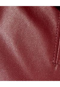 SELF PORTRAIT - Bordowa spódnica ze skóry ekologicznej. Kolor: czerwony. Materiał: skóra ekologiczna. Długość: długie. Wzór: aplikacja #3