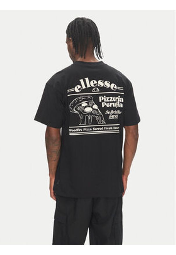 Ellesse T-Shirt Canoci SHZ21847 Czarny Loose Fit. Kolor: czarny. Materiał: bawełna