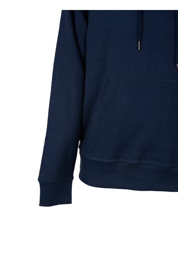 Champion Bluza "Hoodie" | HBGF89H586N9A | Mężczyzna | Granatowy. Okazja: na co dzień. Typ kołnierza: kaptur. Kolor: niebieski. Materiał: bawełna, poliester. Wzór: aplikacja. Styl: casual