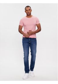 Tommy Jeans T-Shirt Jaspe DM0DM09586 Różowy Slim Fit. Kolor: różowy. Materiał: bawełna