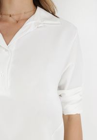 Born2be - Biała Koszula Phaelaia. Kolor: biały. Materiał: tkanina. Wzór: aplikacja, gładki #3