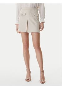 Guess Spódnica mini W6RD57 KCMU2 Beżowy Classic Fit. Kolor: beżowy. Materiał: syntetyk #1
