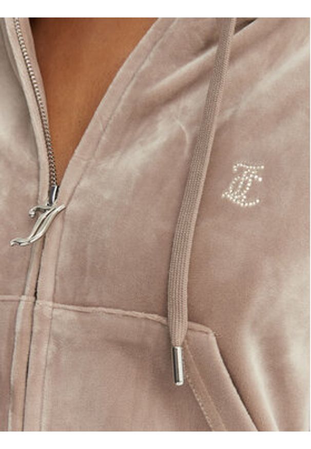 Juicy Couture Bluza Madison JCWAS126326 Beżowy Slim Fit. Kolor: beżowy. Materiał: syntetyk